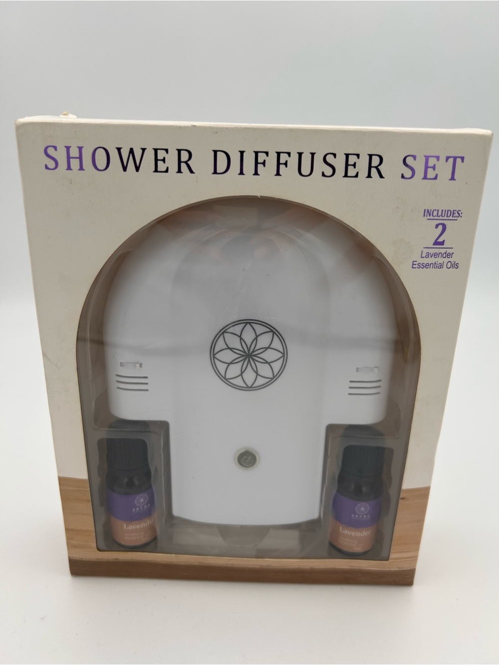 Shower Diffuser Set w 2 Lavender Essential Oils